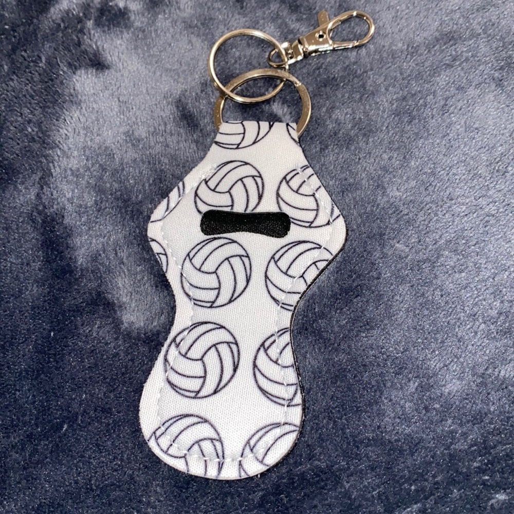 New Volleyball chapstick holder keychain